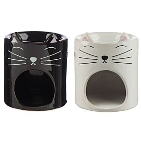 Ceramiczny podgrzewacz olejków 'Feline Fine' - Głowa kota