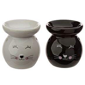 Ceramiczny podgrzewacz olejków "Eden - Twarz Kota"