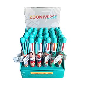 Wielokolorowy długopis Zooniverse  (6 kolorów)