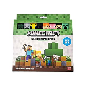 Cienkopis z silikonową nakładką - zestaw 8szt - Minecraft