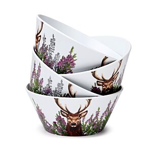 Miski piknikowe plastikowe wielokrotnego użytku z recyklingu - 4 w zestawie, RPET Wild Stag 
