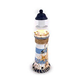 Figurka - latarnia morska, muszle z LED