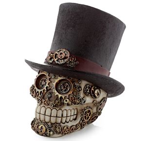 Ozdoba "Czaszka w stylu Steampunk w cylindrze"
