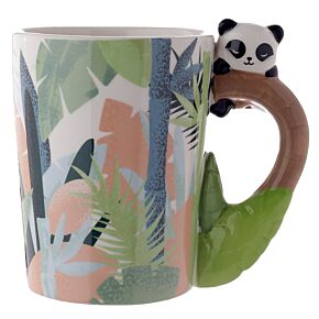 Kubek ceramiczny - Panda siedząca na uchwycie