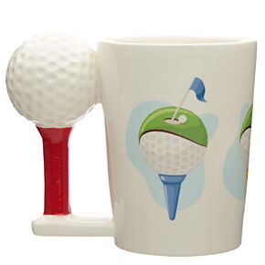 Kubek ceramiczny - Piłka golfowa i podstawka