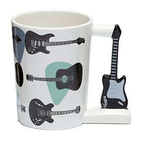 Kubek ceramiczny z uchwytem w kształcie gitary "Gitary Elektryczne Headstock"