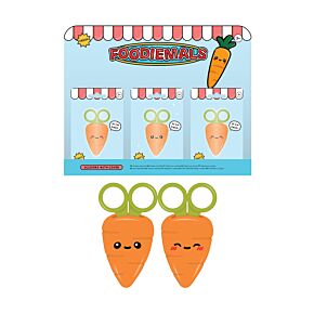 Nożyczki dla dzieci Foodiemals Cecil the Carrot w uchwycie