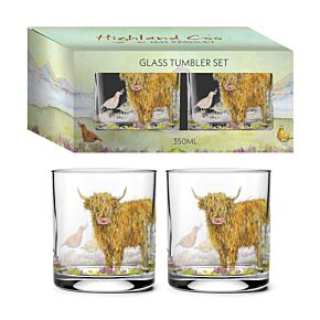 Zestaw 2 szklanek 350ml - Jan Pashley Highland Coo