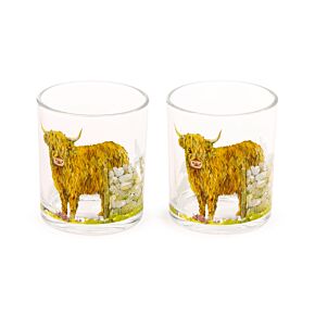 Zestaw 2 szklanek 250ml - Jan Pashley Highland Coo