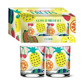 Zestaw 2 szklanek  350ml - Summer Fruits