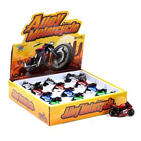 Zabawka typu pull back – motocykl
