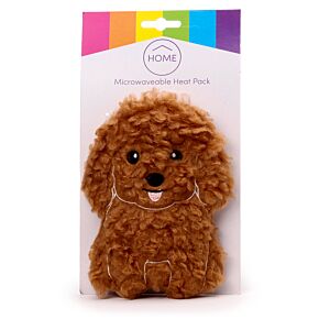 Pluszowy termofor z nasionami pszenicy i lawendy do mikrofalówki - pies Cavapoo