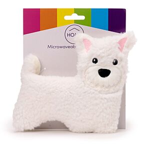 Pluszowy termofor z nasionami pszenicy i lawendy do mikrofalówki - pies Westie