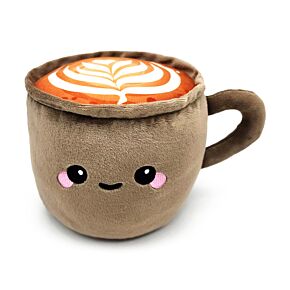 Pluszowy termofor  z nasionami pszenicy do mikrofalówki - Foodiemals Cappuccino