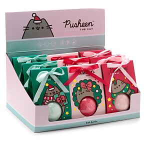 Kule do kąpieli w pudełku prezentowym Świąteczny kot Pusheen