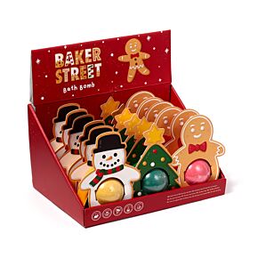 Ręcznie robiona kula do kąpieli w pudełku prezentowym- Christmas Gingerbread