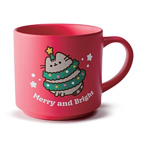 Duży kubek porcelanowy - Świąteczny kot Pusheen