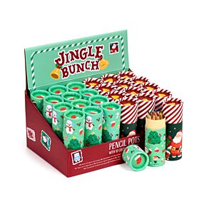 Kredki - 12 szt w tubie - Jingle Bunch Christmas