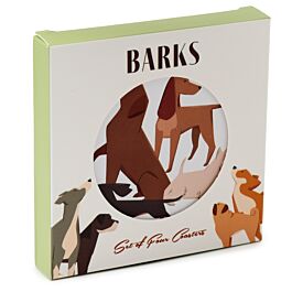 Podkładki pod kubek Zestaw 4 - Barks Pies