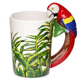 Kubek ceramiczny z nadrukiem Papuga