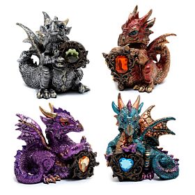 Figurka - Smocze Żywioły - figurki smoków z kamieniami ozdobnymi