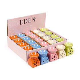 Kominek - podgrzewacz do olejków z otworami w kształcie liści