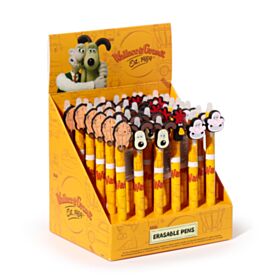 Długopis zmazywalny z nakładką Wallace & Gromit z PVC