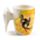 Kubek ceramiczny -  z uchwytem w kształcie skrzydeł anioła  