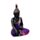 Figurka - Budda-Medytacja - fioletowo-czarna