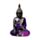 Figurka - Budda-Medytacja - fioletowo-czarna