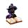 Figurka – Czarny Kot Czarownicy Czytający z Magicznej Księgi Zaklęć