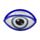 Spinka do włosów w kształcie owalnego Evil Eye