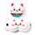 Poduszka podróżna Relaxeazzz z maską na oczy Maneki Neko Lucky Cat