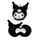 Poduszka podróżna Relaxeazzz z maską na oczy Kuromi Hello Kitty