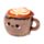 Pluszowy stoper do drzwi w kształcie Cappuccino Foodiemals