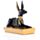 Figurka - Anubis Czarno-złoty leżący