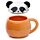 Kubek ceramiczny z przykrywką w kształcie głowy pandy "Adoramals - Panda"
