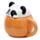 Kubek ceramiczny z przykrywką w kształcie głowy pandy "Adoramals - Panda"