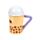 Kubek ceramiczny z przykrywką - Bubble Tea Foodiemals