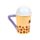 Kubek ceramiczny z przykrywką - Bubble Tea Foodiemals