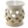 Ceramiczny podgrzewacz olejków z otworami w kształcie łuski rybiej "Eden"