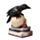 Figurka z LED - "Wrona na czaszce i książkach"