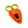 Nożyczki dla dzieci Foodiemals Cecil the Carrot w uchwycie