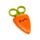 Nożyczki dla dzieci Foodiemals Cecil the Carrot w uchwycie