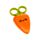 Nożyczki dla dzieci Foodiemals Cecil the Carrot w uchwycie