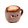 Pluszowy termofor  z nasionami pszenicy do mikrofalówki - Foodiemals Cappuccino