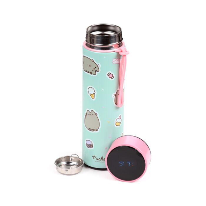Butelka termiczna o pojemności 450ml z termometrem cyfrowym Pusheen