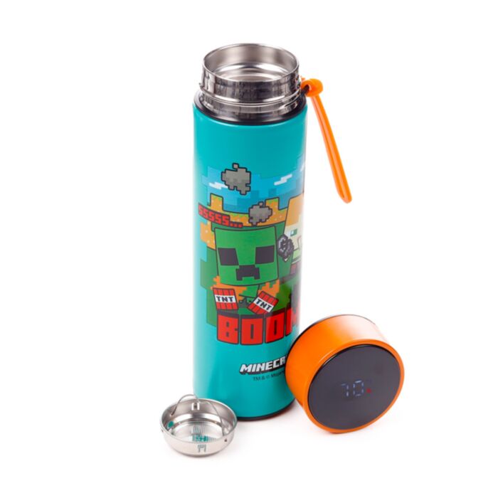Butelka termiczna o pojemności 450ml z termometrem cyfrowym Minecraft Chibi