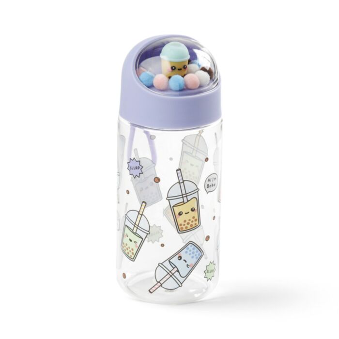 Butelka dla dzieci o pojemności 350ml z zawieszkami Foodiemals Bubble Tea