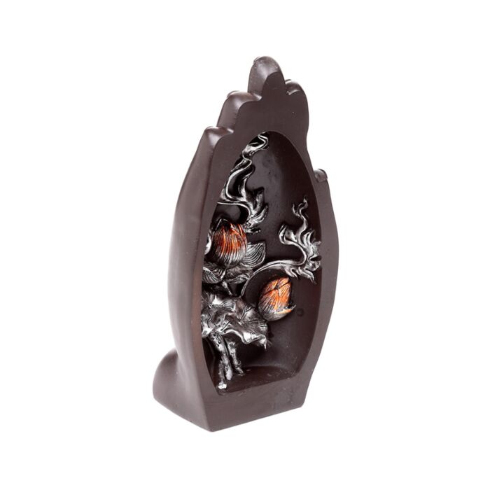 Figurka - Budda srebrno-czarny - Lotos